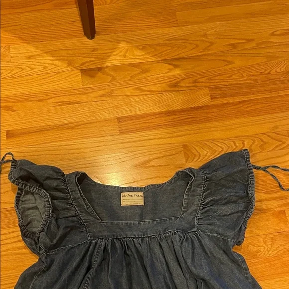 Free People Denim Blue Blouse - Picture 3 of 4